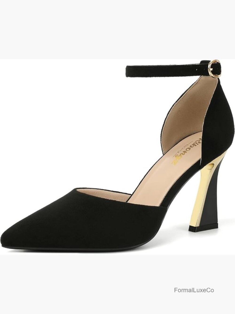 Closed Toe Ankle Strap Stiletto Heels Pumps for Work Party Evening